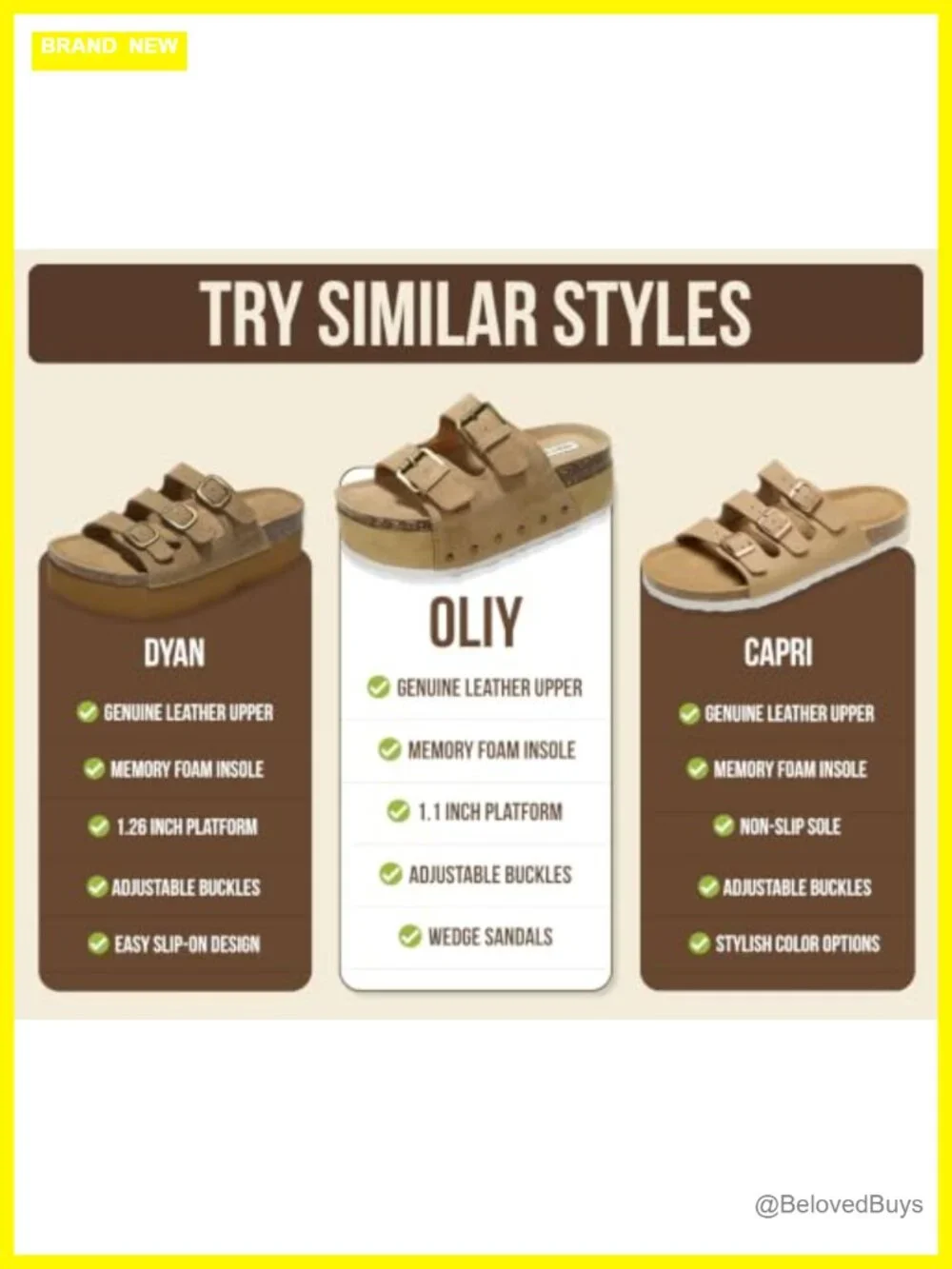 Genuine Suede Leather Platform Wedge Sandals with Memory Foam Insole